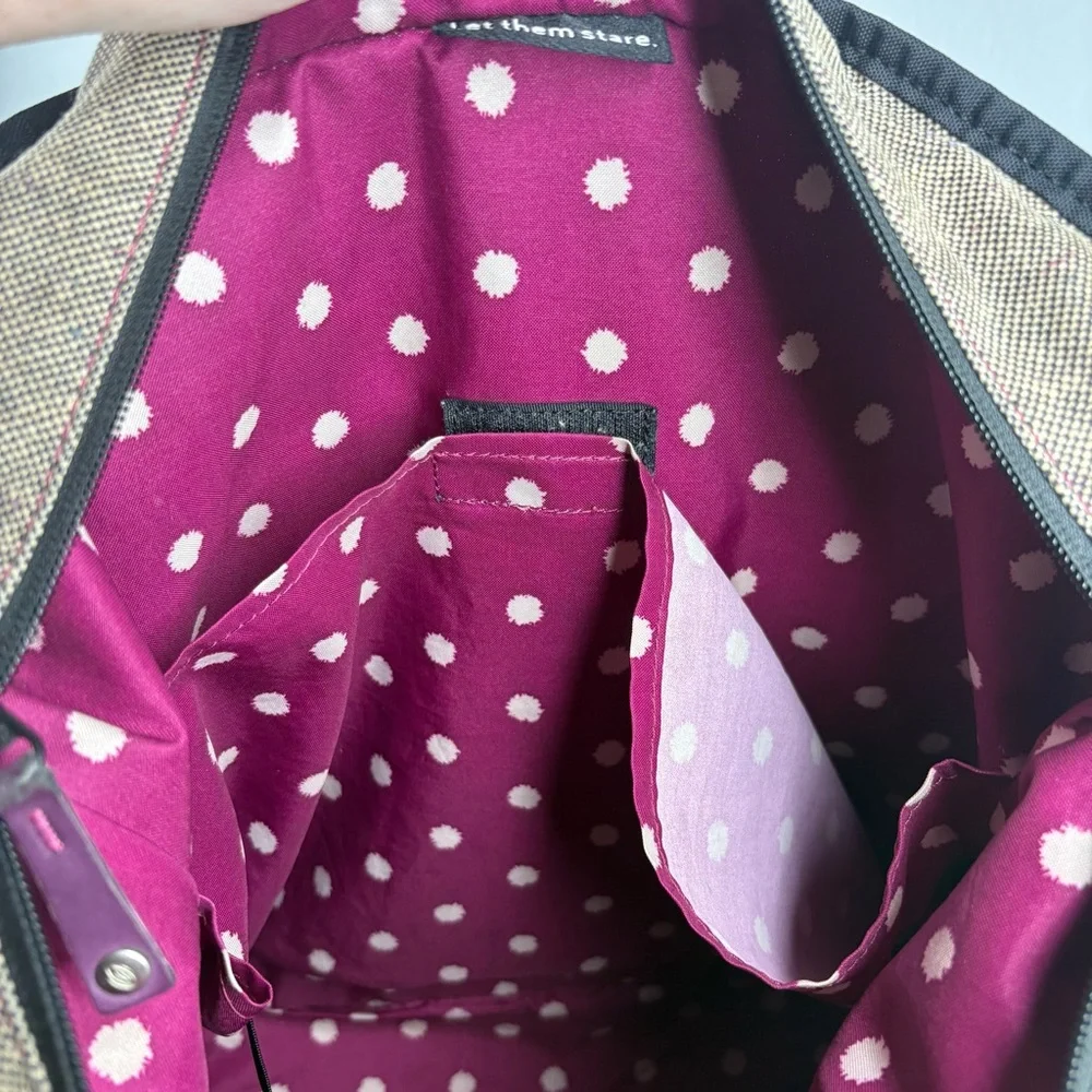 Timbuk2 Taupe Wool-Look Tote with Black Straps